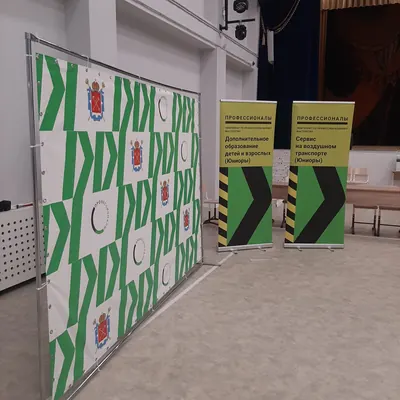 Баннерный пресс-волл на каркасе и ролл-апы для городского конкурса