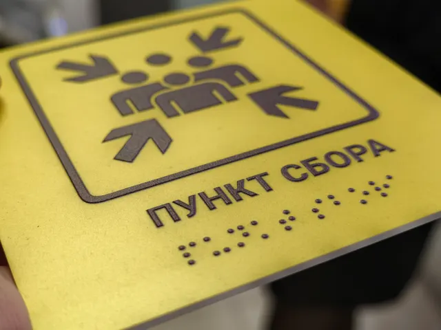 Тактильная табличка со шрифтом Брайля - ПВХ, УФ-печать